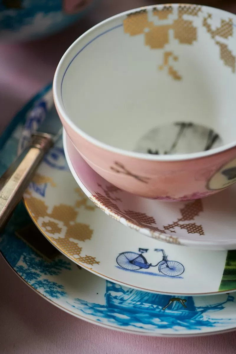 Pip Studio Assiette A Petit Déjeuner Heritage Boat En Coloris Aqua 23 Cm Outlet