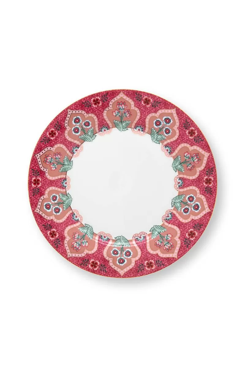Pip Studio Assiette A Petit-Déjeuner Flower Festival Rose Fonce 21Cm Hot