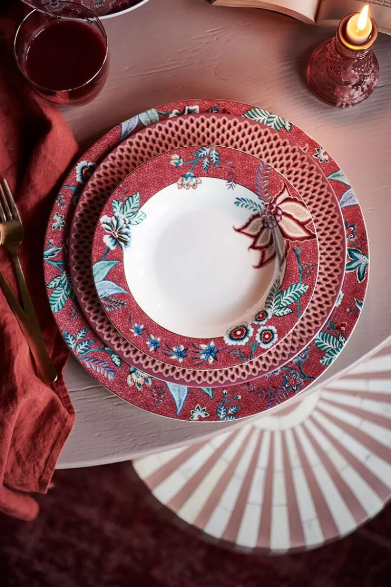 Pip Studio Assiette Creuse Flower Festival Rose Fonce 21.5Cm Cheap