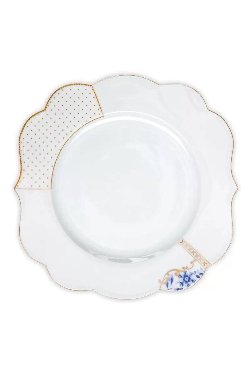 Pip Studio Assiette Plate Royal White Points Dores 28 Cm Outlet