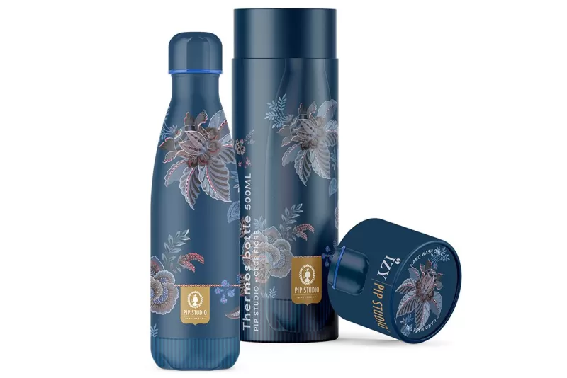 Pip Studio Cece Fiore Bouteille IsoThérme En Coloris 500Ml Bleu Clearance