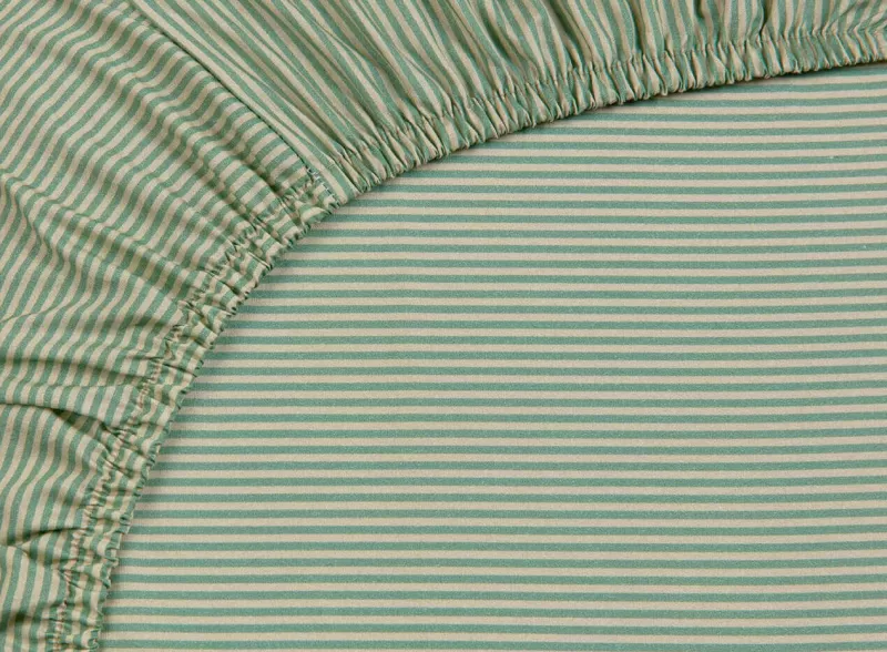 Pip Studio Drap-Housse Duo Stripe En Coloris Kaki Clearance