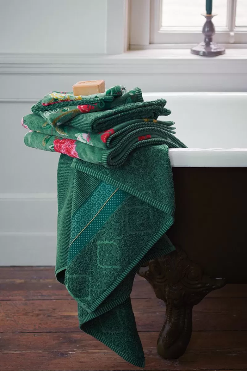 Pip Studio Grande Serviette De Bain Soft Zellige En Coloris 70 X 140 Cm Vert Discount