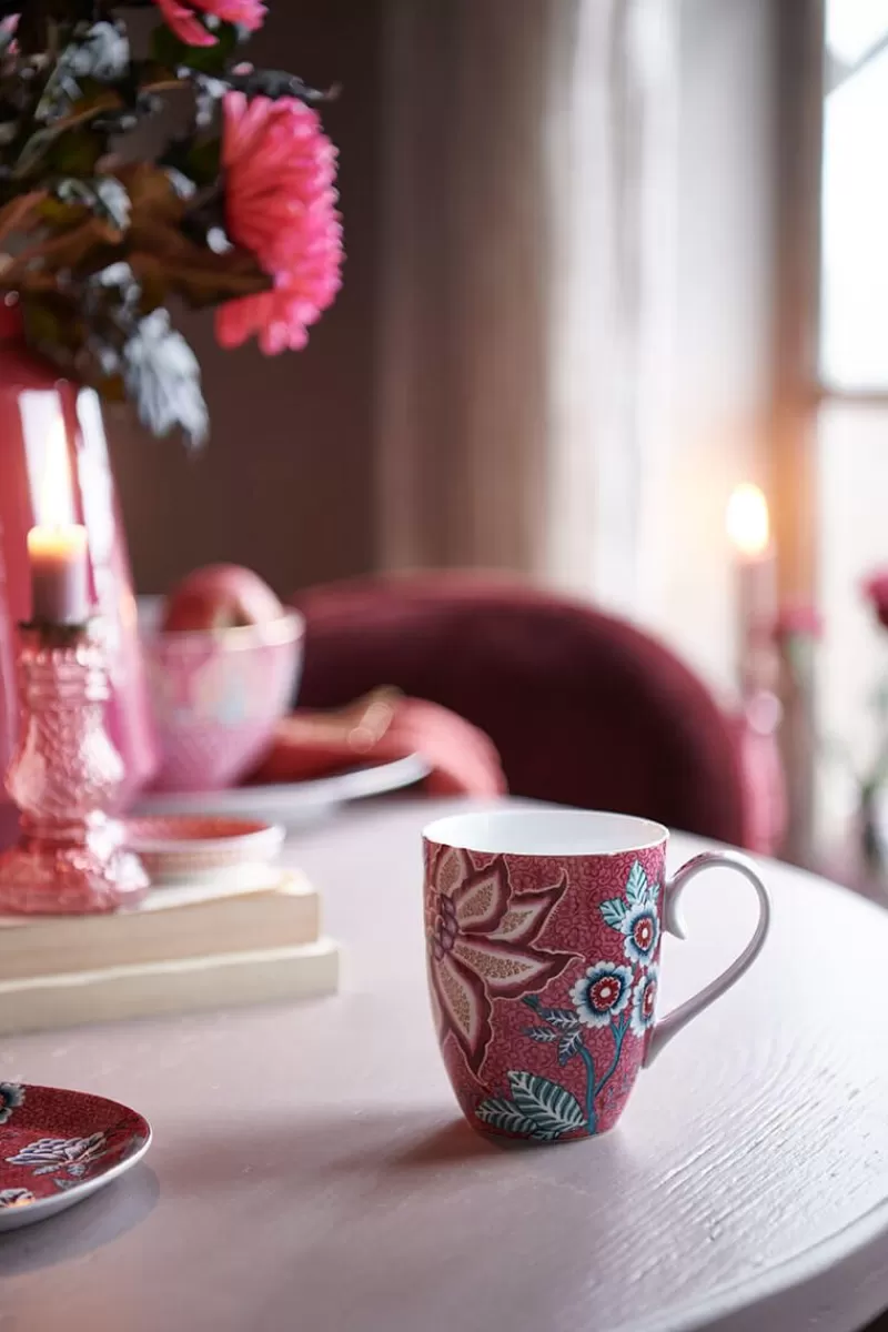 Pip Studio Grande Tasse Flower Festival Rose Fonce Hot
