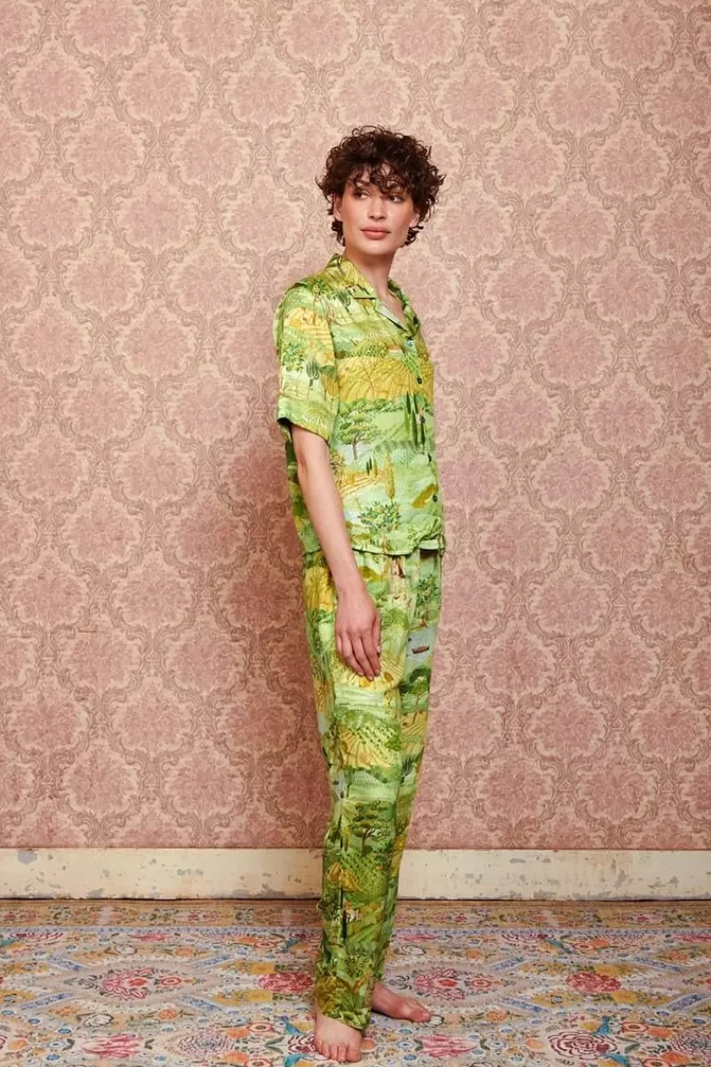 Pip Studio Haut A Manches Courtes Flora Toscana En Coloris Vert Fashion