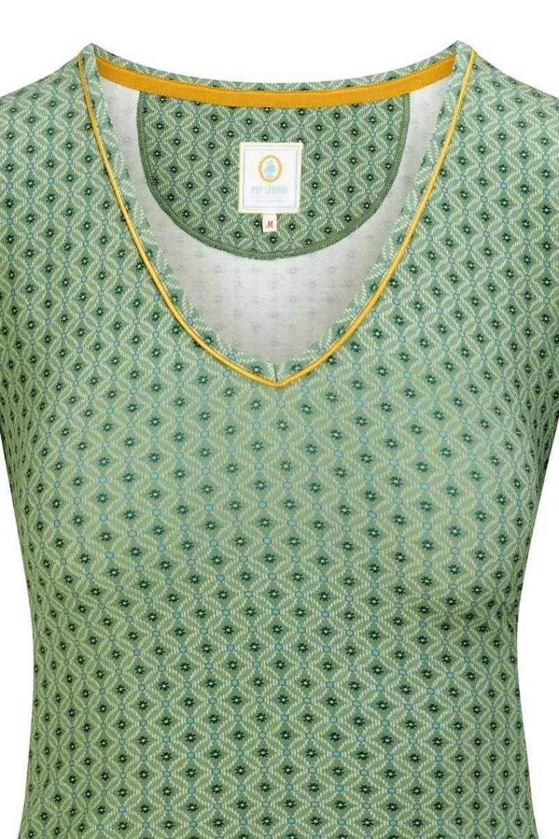Pip Studio Haut A Manches Courtes Tegola En Coloris Vert Clearance