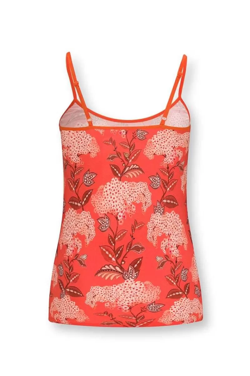 Pip Studio Haut Sans Manches Flora Firenze En Coloris Corail Rouge Outlet