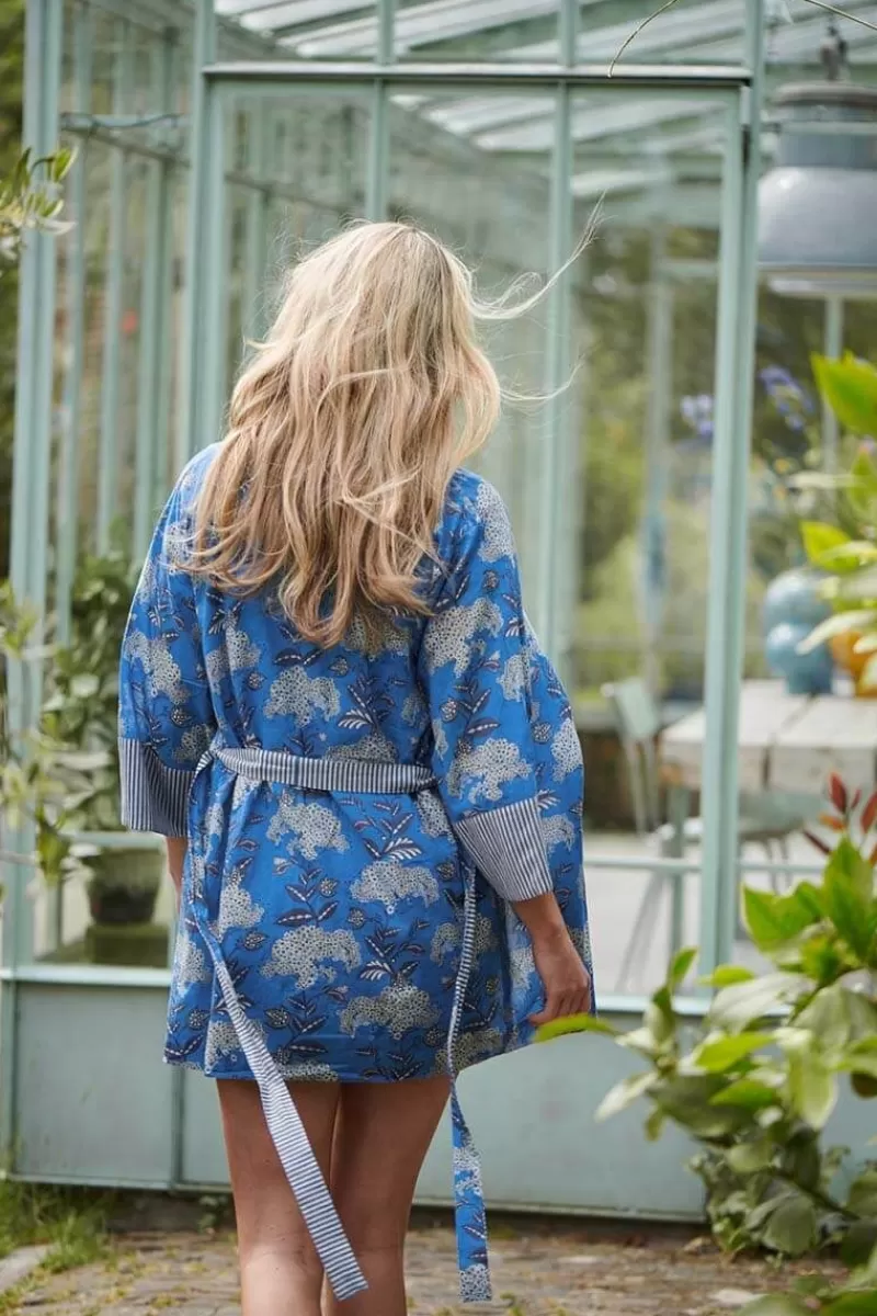 Pip Studio Kimono Flora Firenze En Coloris Cobalt Bleu New