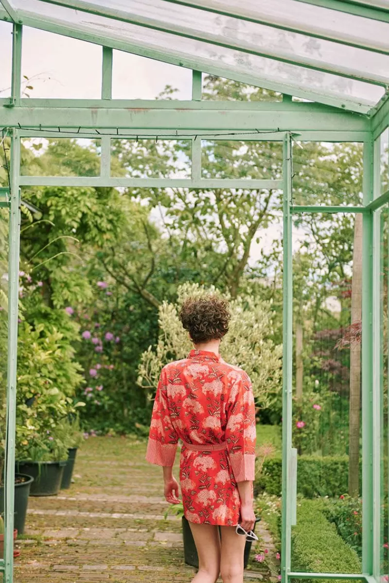 Pip Studio Kimono Flora Firenze En Coloris Corail Rouge Best Sale