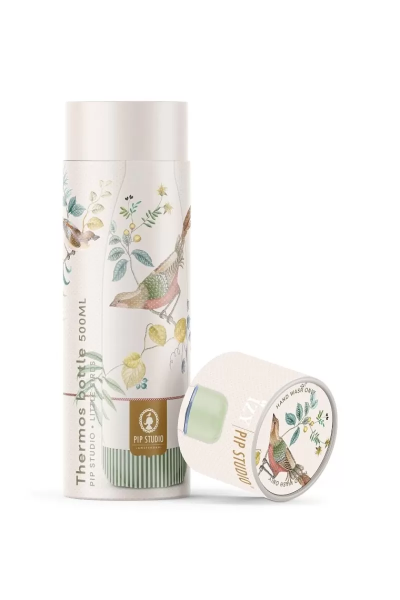 Pip Studio Little Birds Bouteille IsoThérme En Coloris 500Ml Blanc Clearance