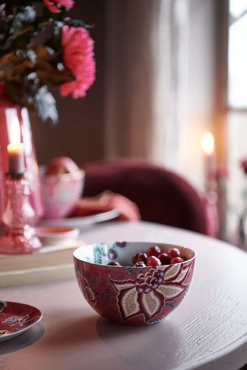 Pip Studio Lot De 3 Articles Pour Le Petit Déjeuner Flower Festival Rose Fonce Online