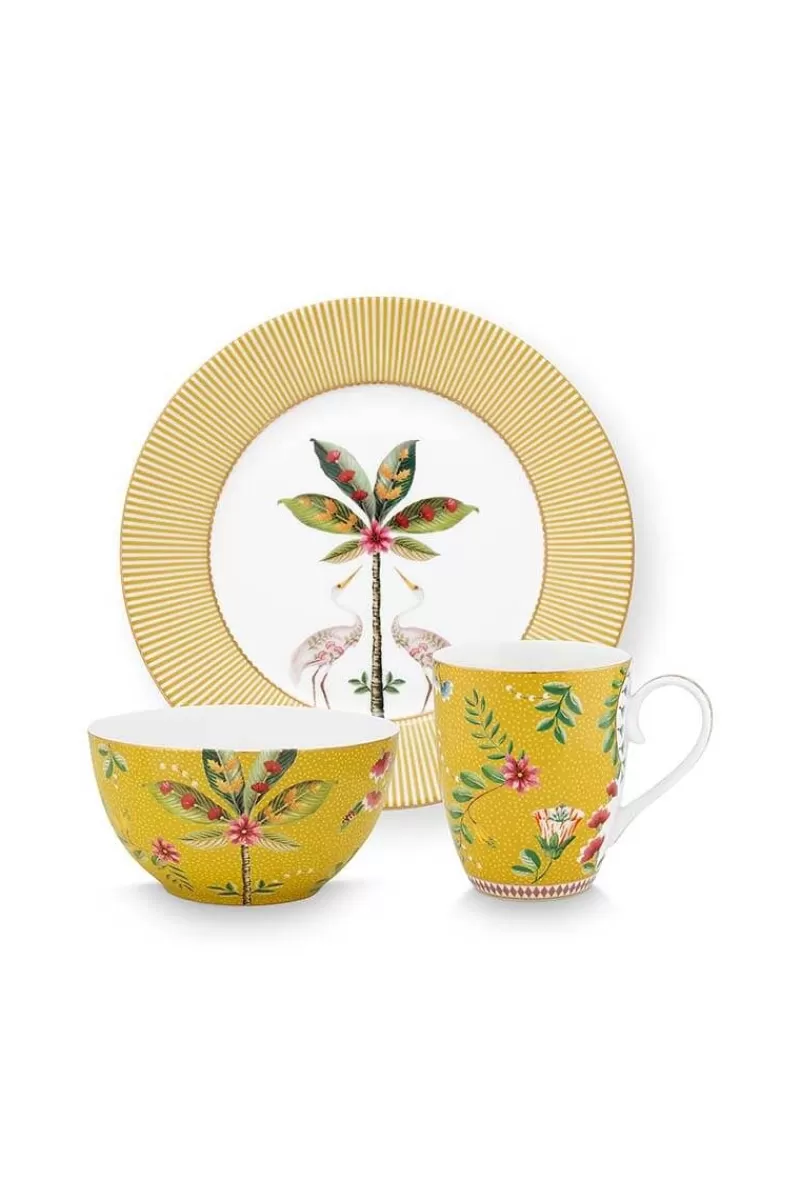 Pip Studio Lot De 3 Articles Pour Le Petit Déjeuner La Majorelle En Coloris Jaune Shop