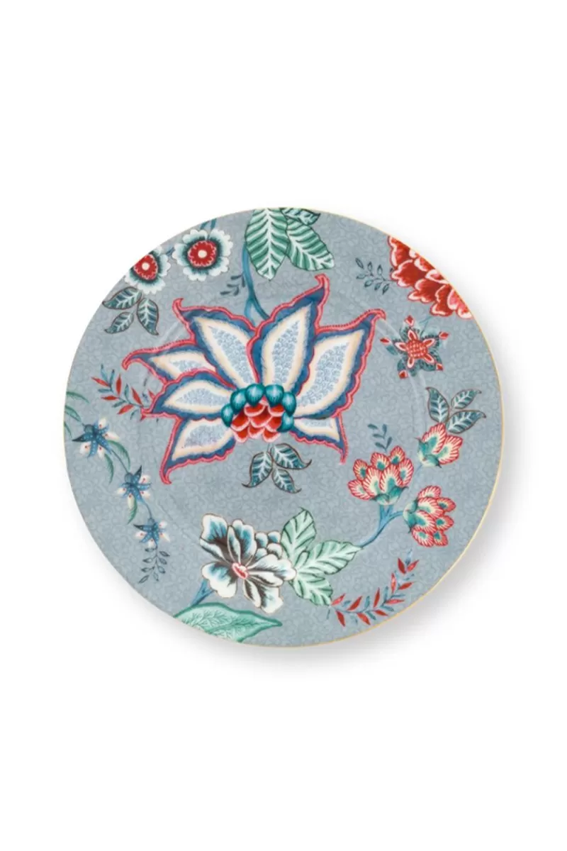 Pip Studio Lot De 4 Articles Assiettes À Pâtisseries Flower Festival Clair 17Cm Bleu Online