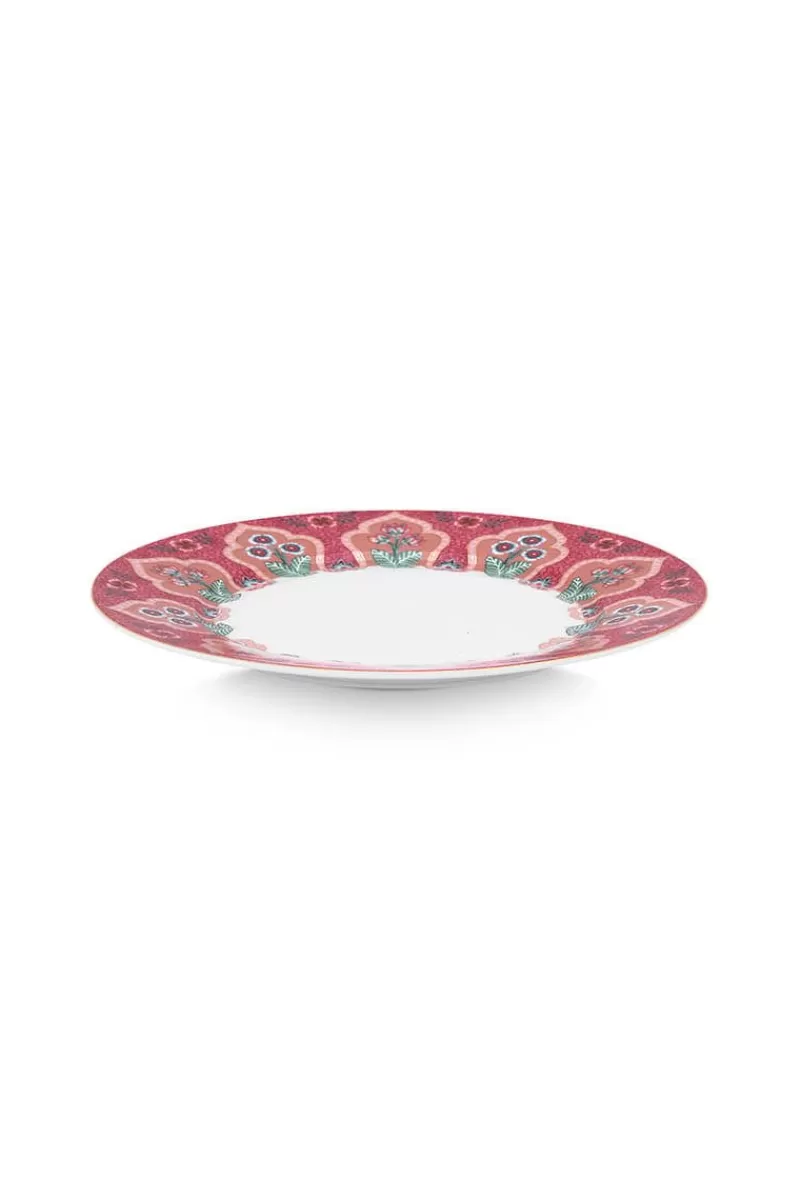 Pip Studio Lot De 4 Articles Assiettes Petit-Déjeuner Flower Festival Fonce 21Cm Rose Best Sale