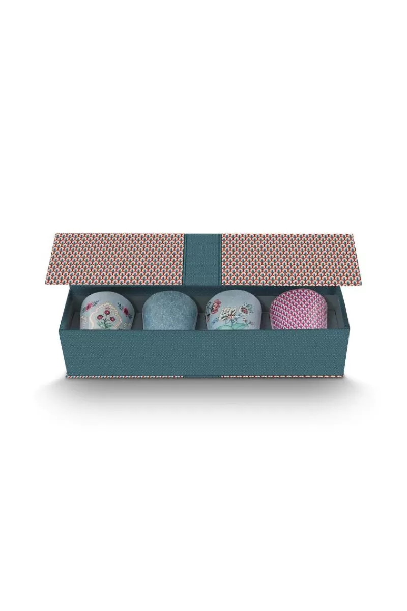 Pip Studio Lot De 4 Articles Tasses Oriental Flower Festival Bleu Sale