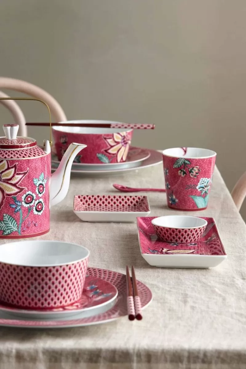 Pip Studio Lot De 6 Articles Sushi Oriental Flower Festival Fonce Rose Best