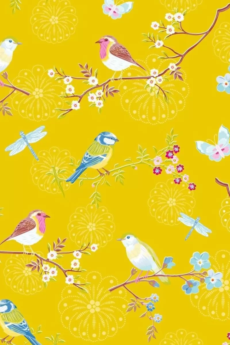 Pip Studio Papier Peint Mural Early Bird En Coloris Jaune New
