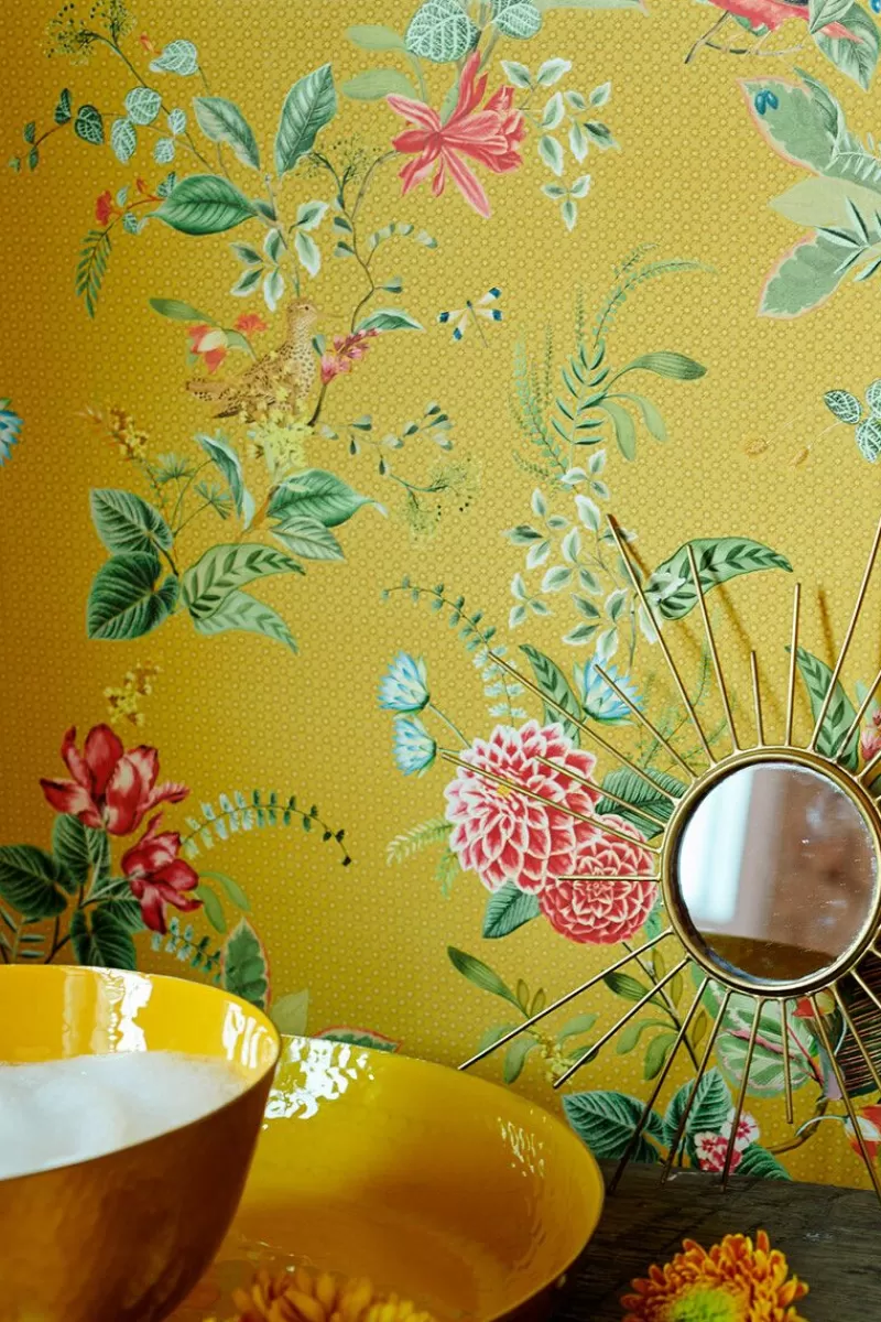 Pip Studio Papier Peint Mural Floris En Coloris Jaune Clearance