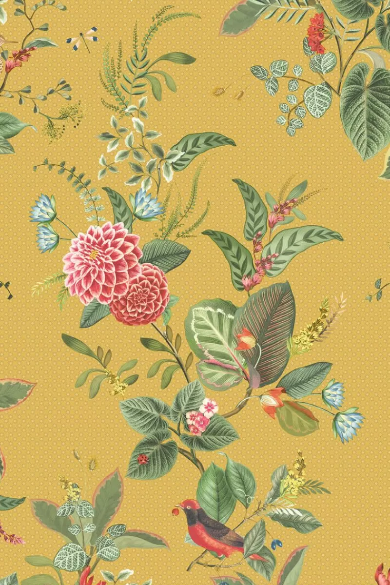 Pip Studio Papier Peint Mural Floris En Coloris Jaune Clearance