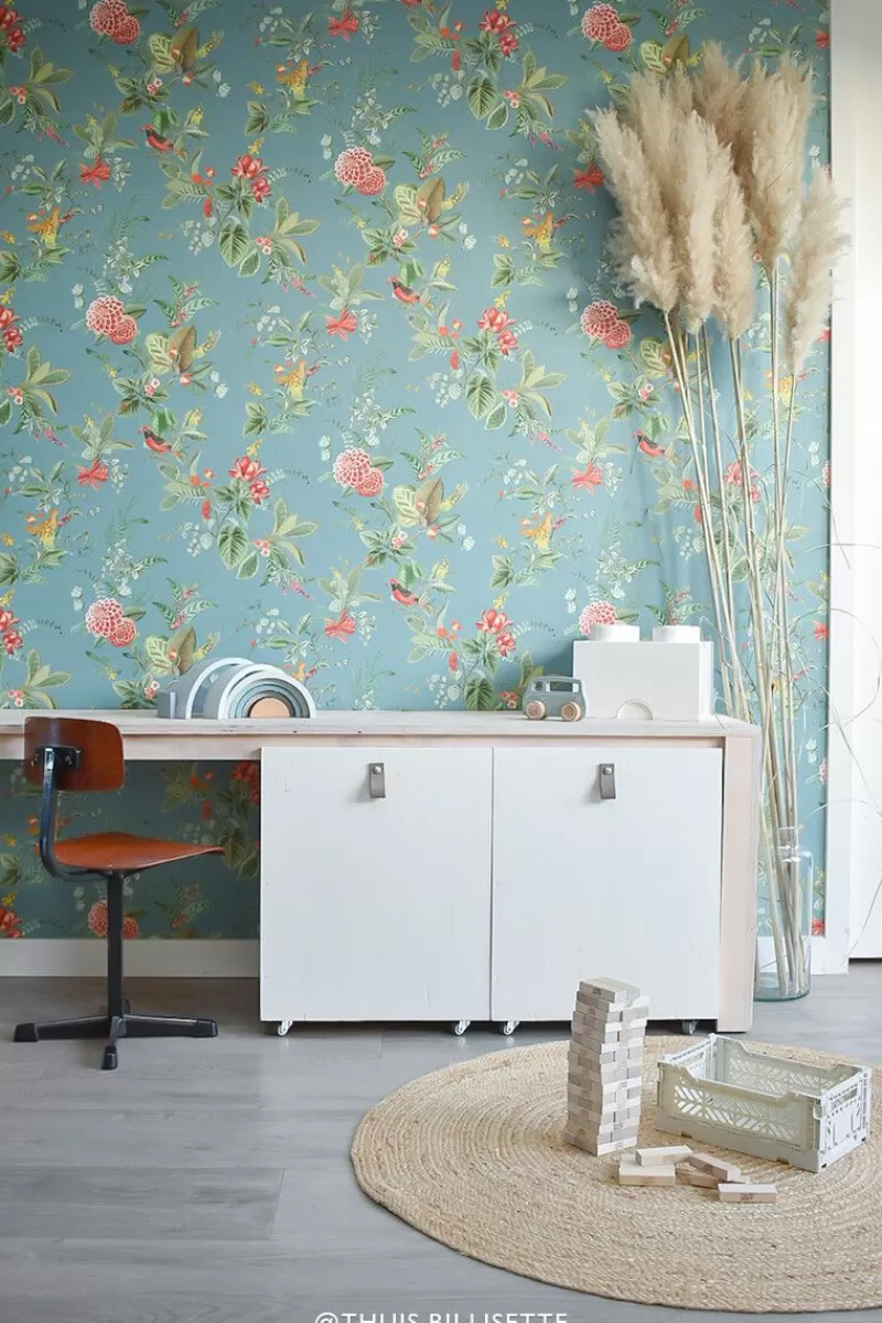 Pip Studio Papier Peint Mural Floris En Coloris Essence Bleu Shop