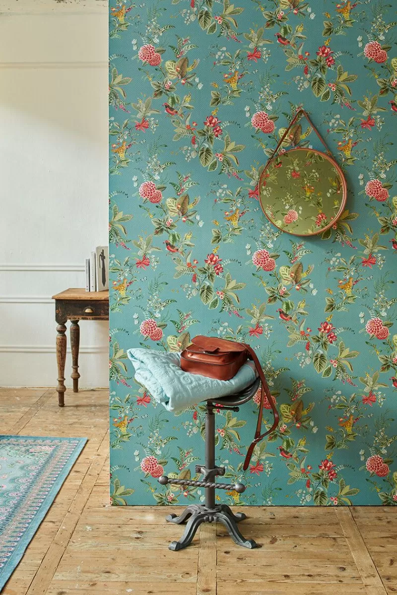 Pip Studio Papier Peint Mural Floris En Coloris Essence Bleu Shop
