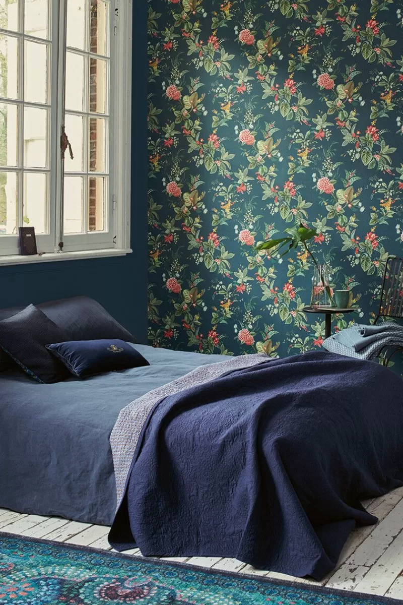 Pip Studio Papier Peint Mural Floris En Coloris Fonce Bleu New