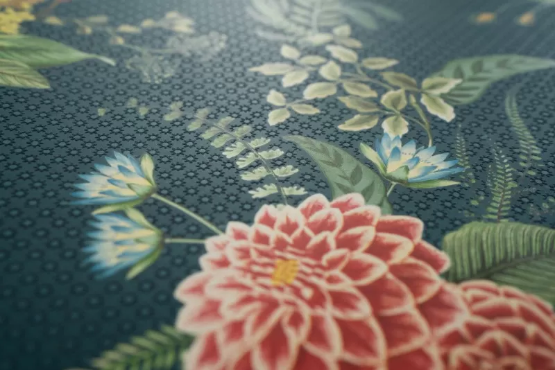 Pip Studio Papier Peint Mural Floris En Coloris Fonce Bleu New