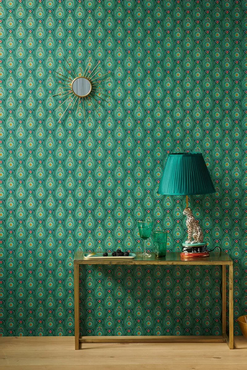 Pip Studio Papier Peint Mural Raindrops En Coloris Vert Best Sale