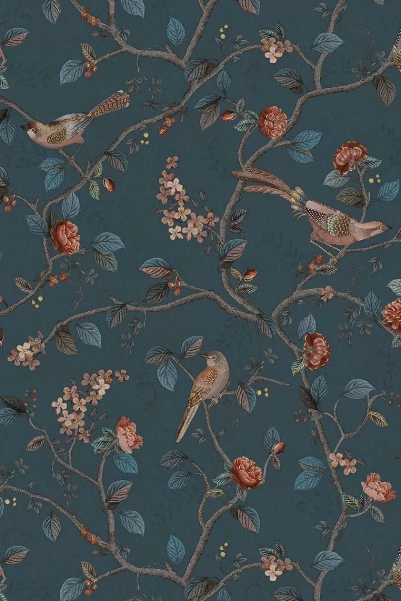 Pip Studio Papier Peint Intissé Good Nightingale Fonce Bleu Outlet