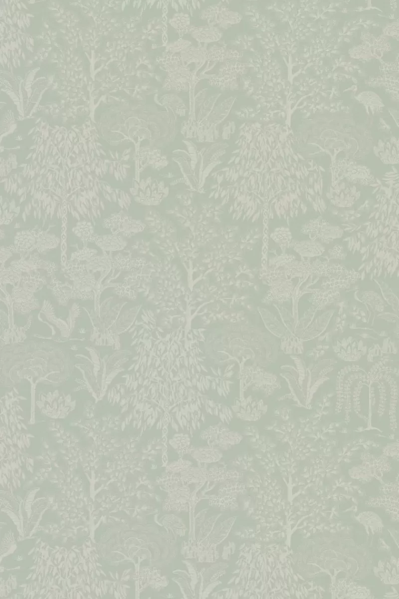 Pip Studio Papier Peint Intissé Origami Tree Clair/Argent Vert Hot