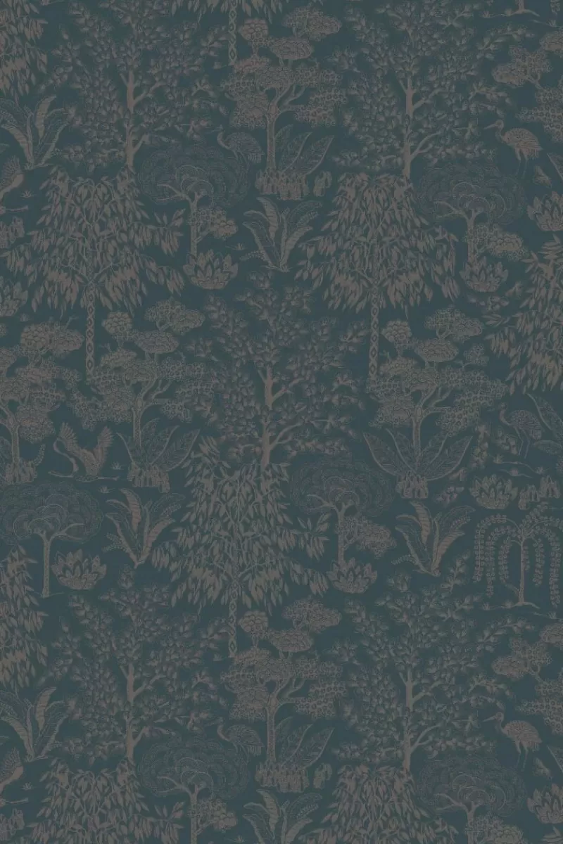 Pip Studio Papier Peint Intissé Origami Tree Fonce/Or Rose Bleu Discount