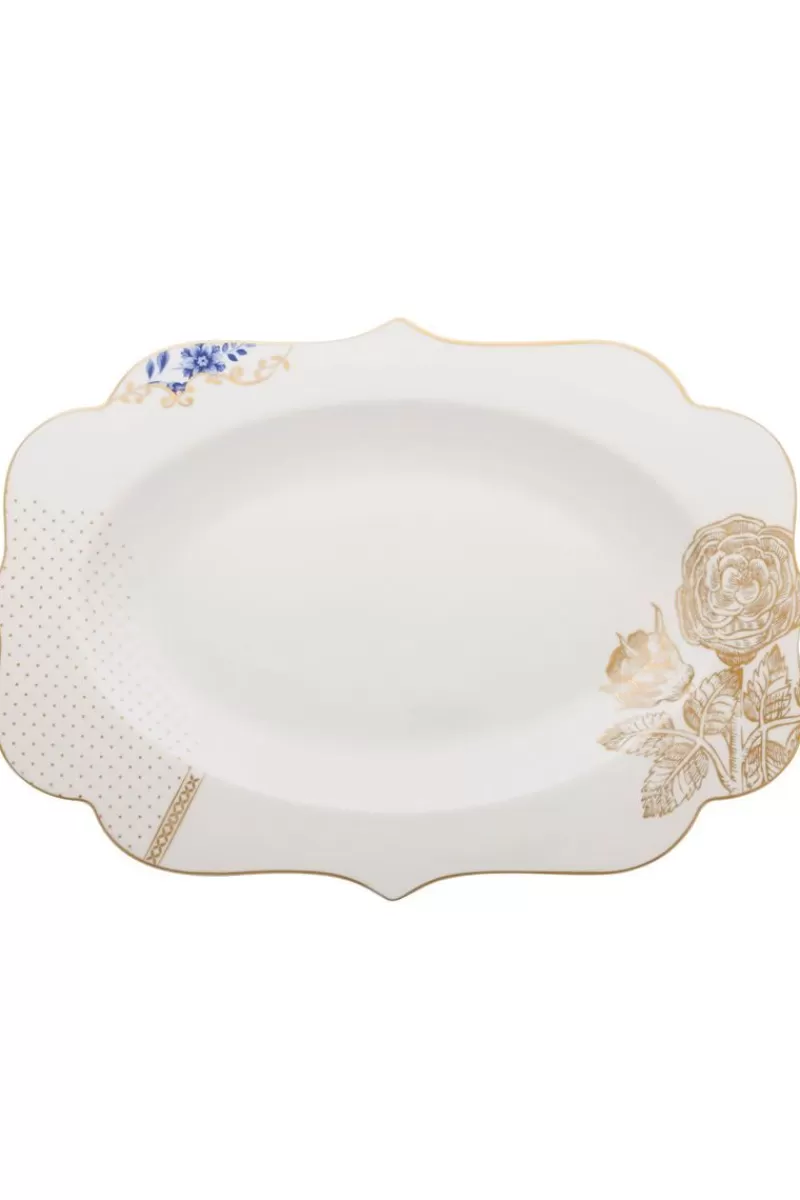 Pip Studio Plat De Service Ovale Royal White 40 Cm Discount