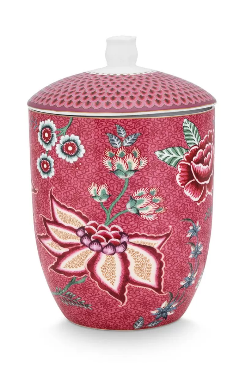 Pip Studio Pot De Stockage Flower Festival Rose Fonce Online