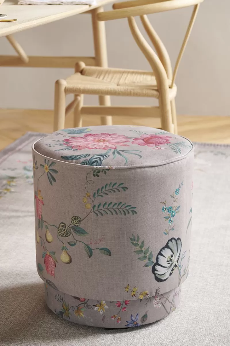 Pip Studio Pouf Moyen Fleur Grandeur Kaki Best Sale