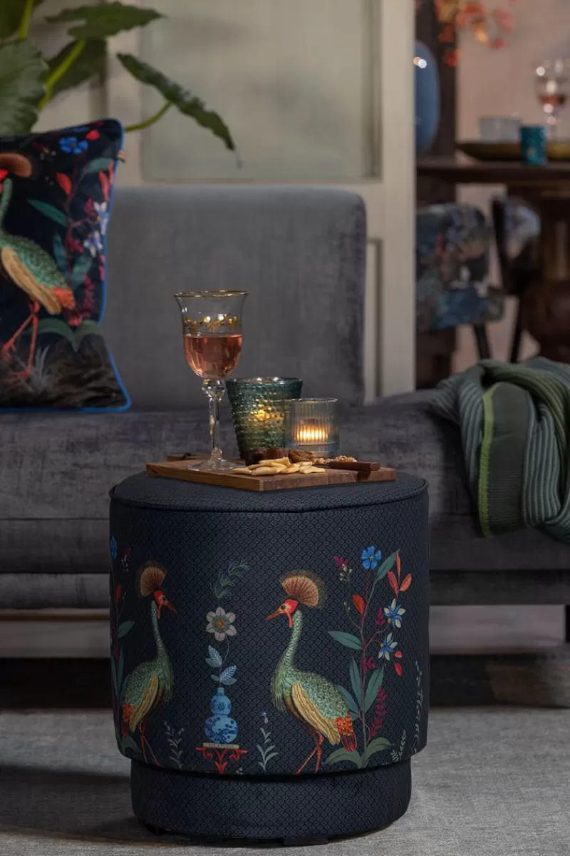 Pip Studio Pouf Moyen Flirting Birds Bleu Online