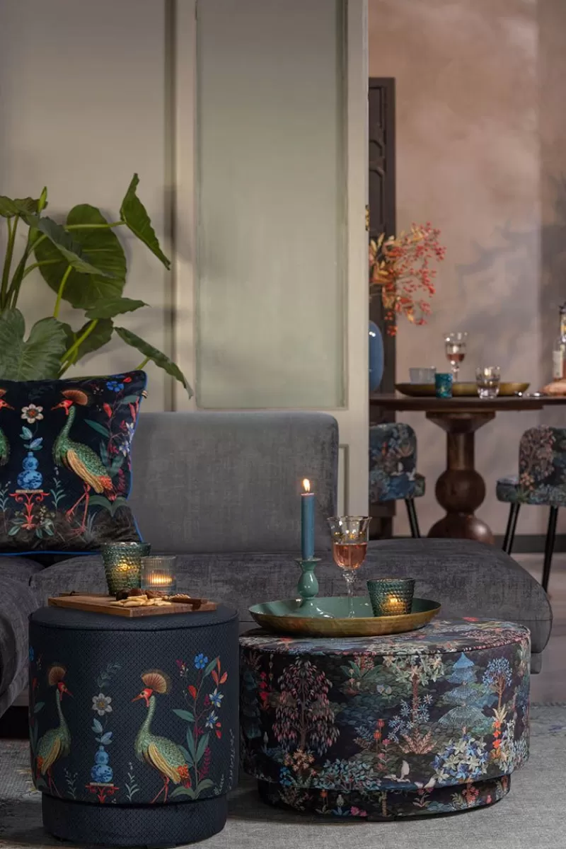 Pip Studio Pouf Moyen Flirting Birds Bleu Online