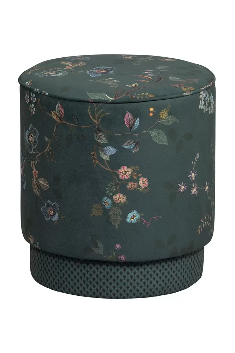 Pip Studio Pouf Moyen Kawai Flower Vert Hot