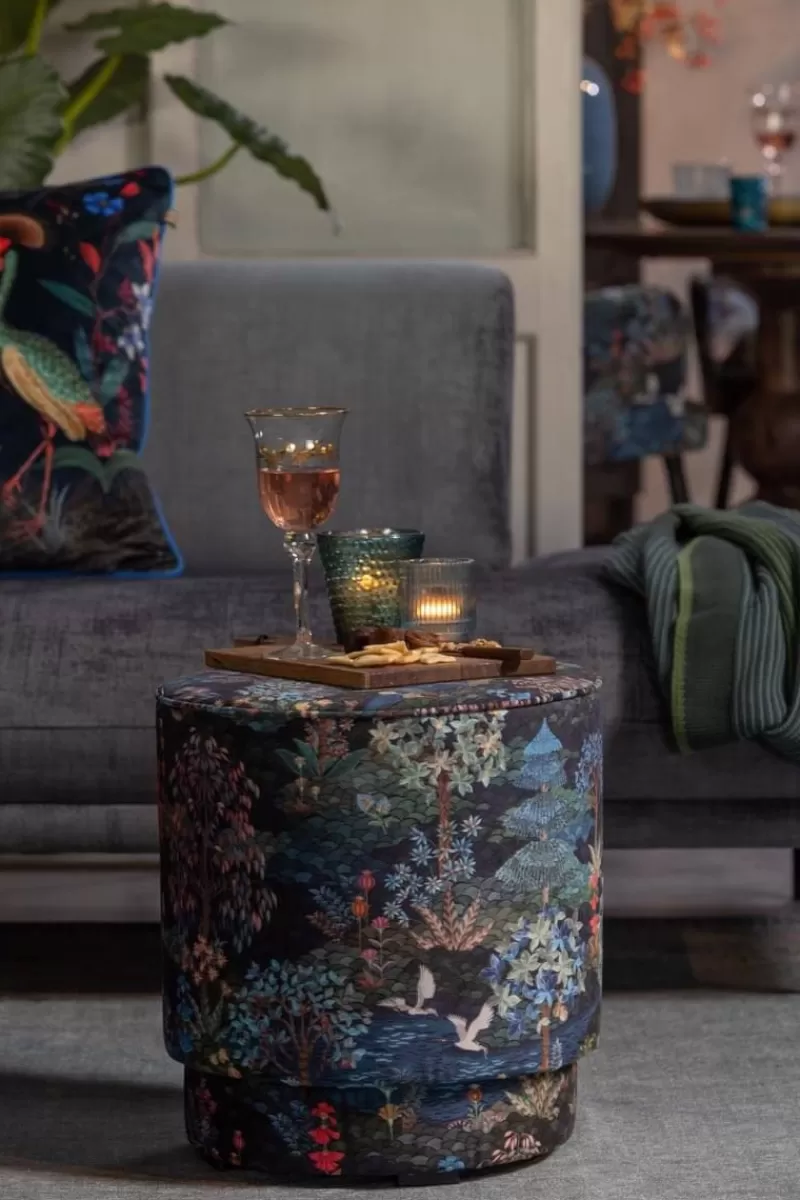 Pip Studio Pouf Moyen Pip Garden Bleu Fonce Sale