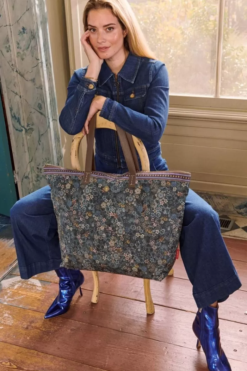 Pip Studio Sac Cabas Tutti I Fiori Bleu Best Sale