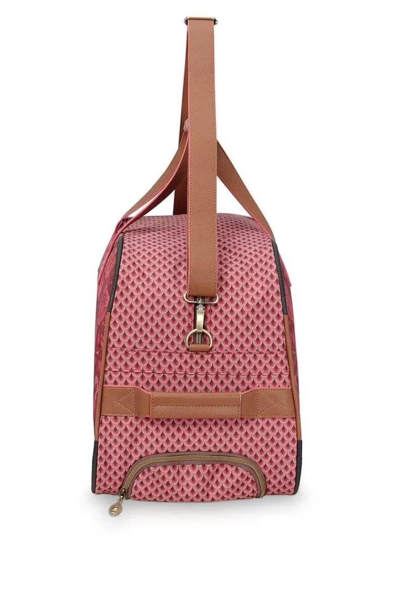 Pip Studio Sac Week-End A Roulettes Kyoto Festival En Coloris Fonce Rose Flash Sale