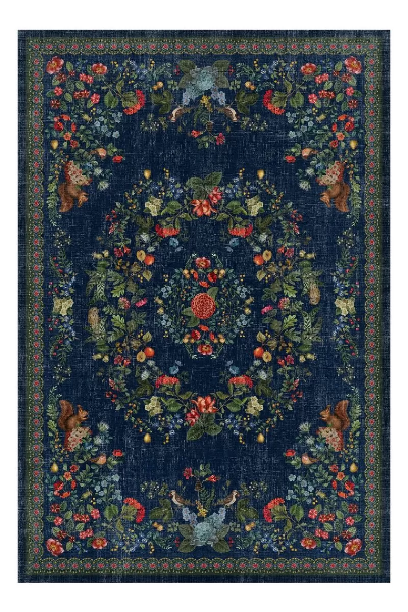 Pip Studio Tapis Fall In Leaf Par Pip Bleu Fonce Outlet