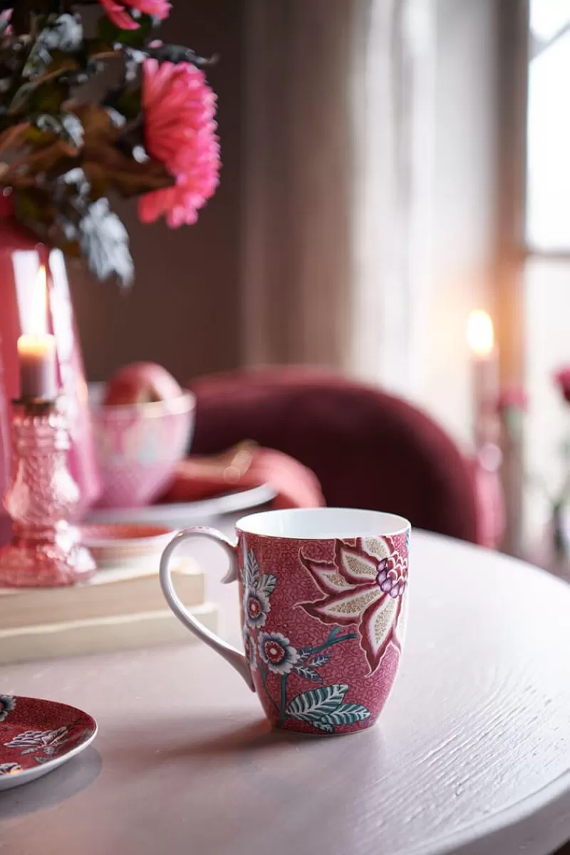 Pip Studio Tasse Xl Flower Festival Rose Fonce Sale
