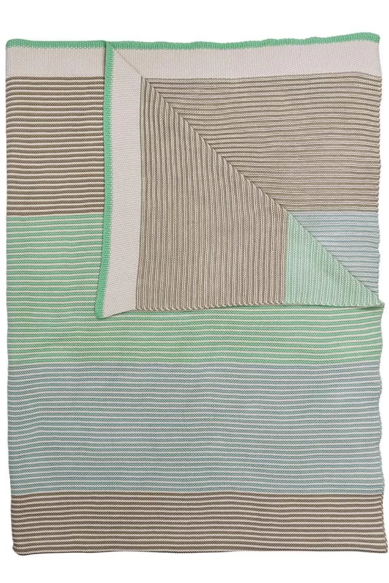 Pip Studio Throw Blockstripe Clair Vert Store