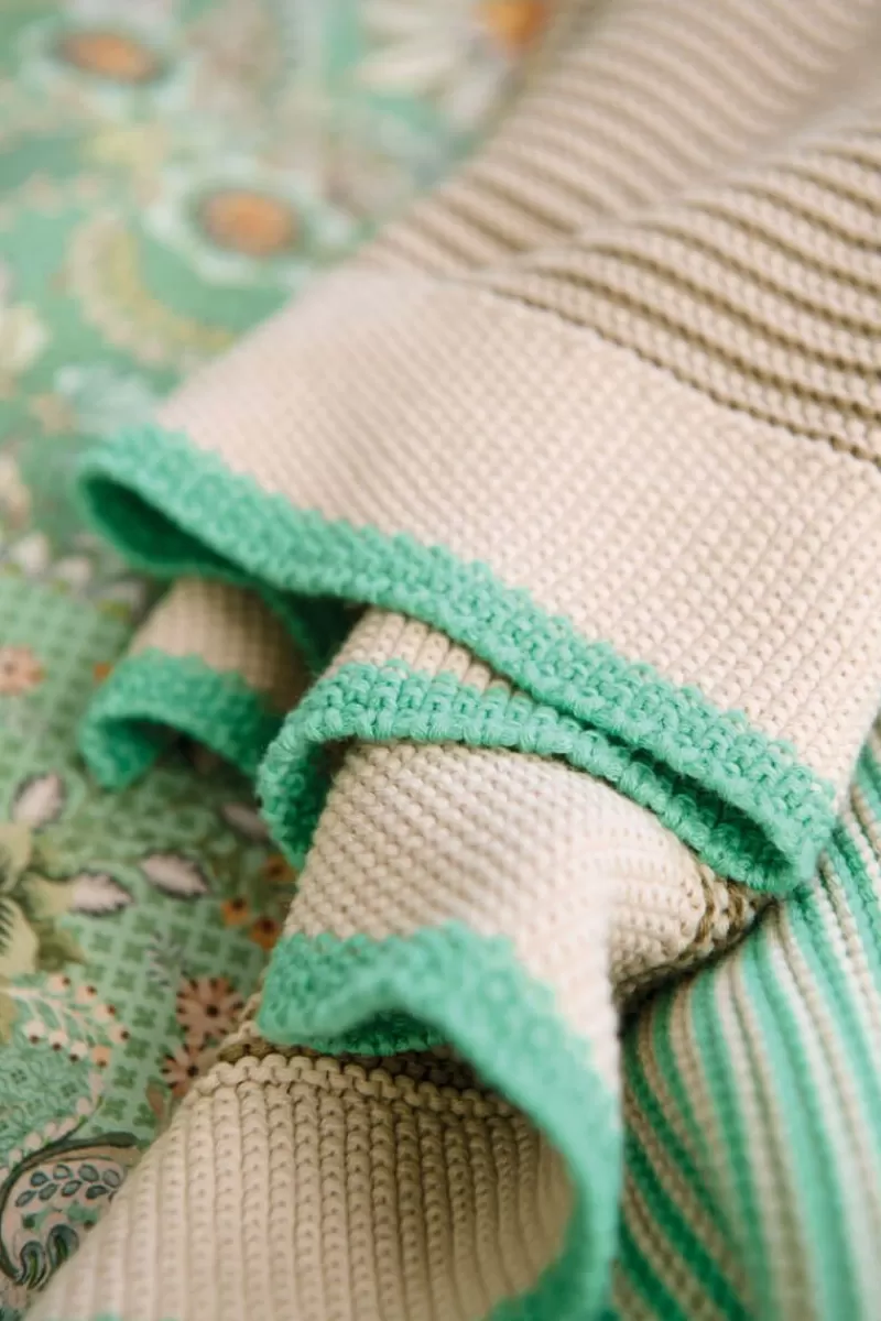 Pip Studio Throw Blockstripe Clair Vert Store
