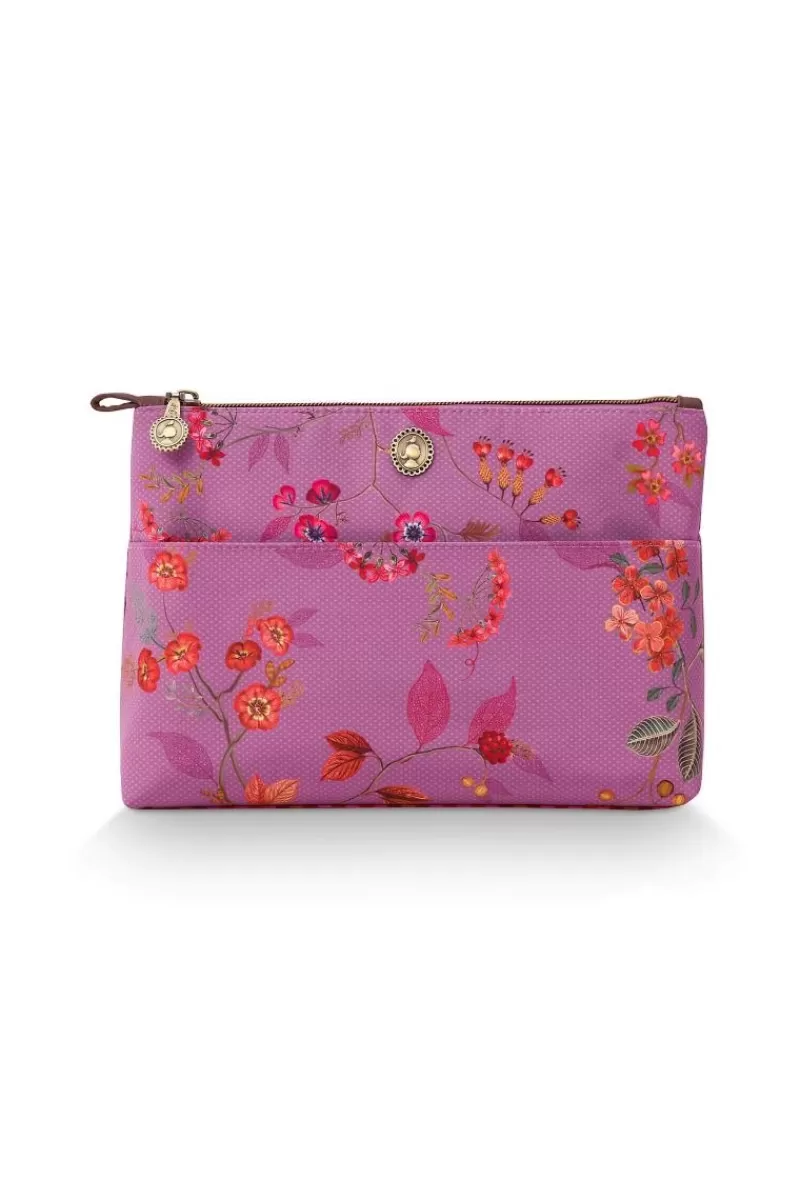 Pip Studio Trousse A Cosmetiques Combi Kawai Flower En Coloris Fuchsia Best
