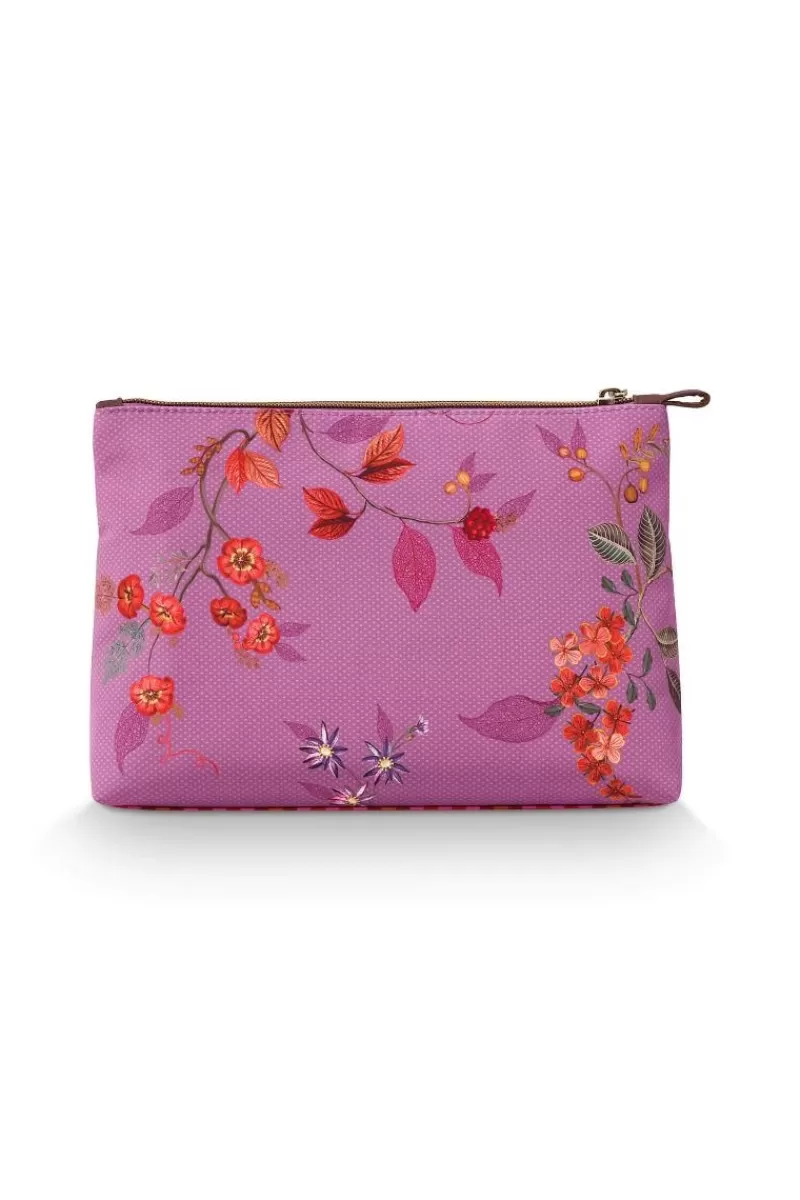 Pip Studio Trousse A Cosmetiques Combi Kawai Flower En Coloris Fuchsia Best