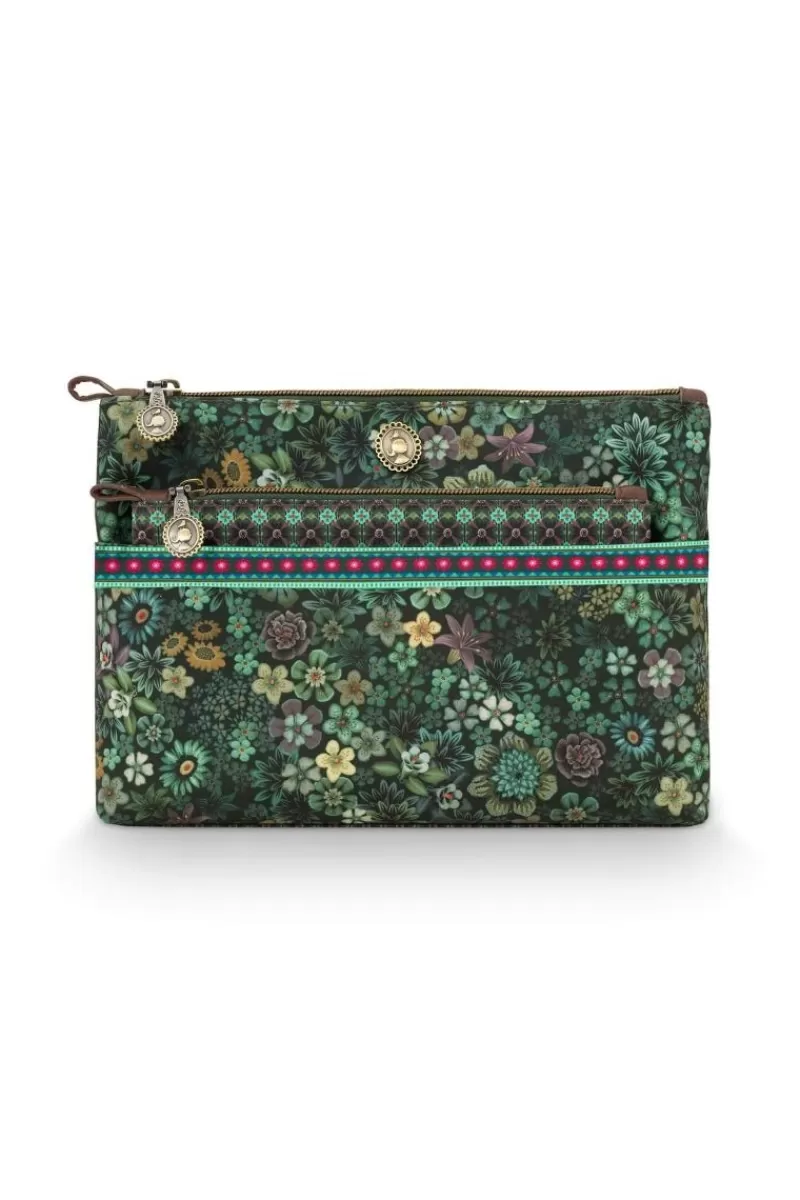 Pip Studio Trousse A Cosmetiques Combi Tutti I Fiori Vert Fashion