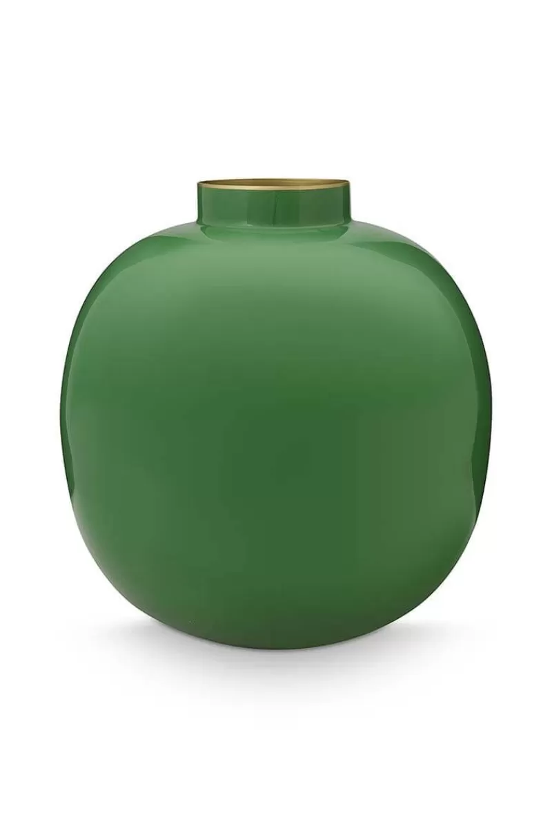 Pip Studio Vase En Metal En Coloris Fonce 23 Cm Vert Cheap