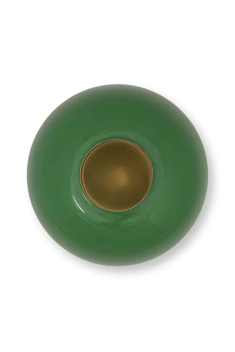 Pip Studio Vase En Metal En Coloris Fonce 23 Cm Vert Cheap