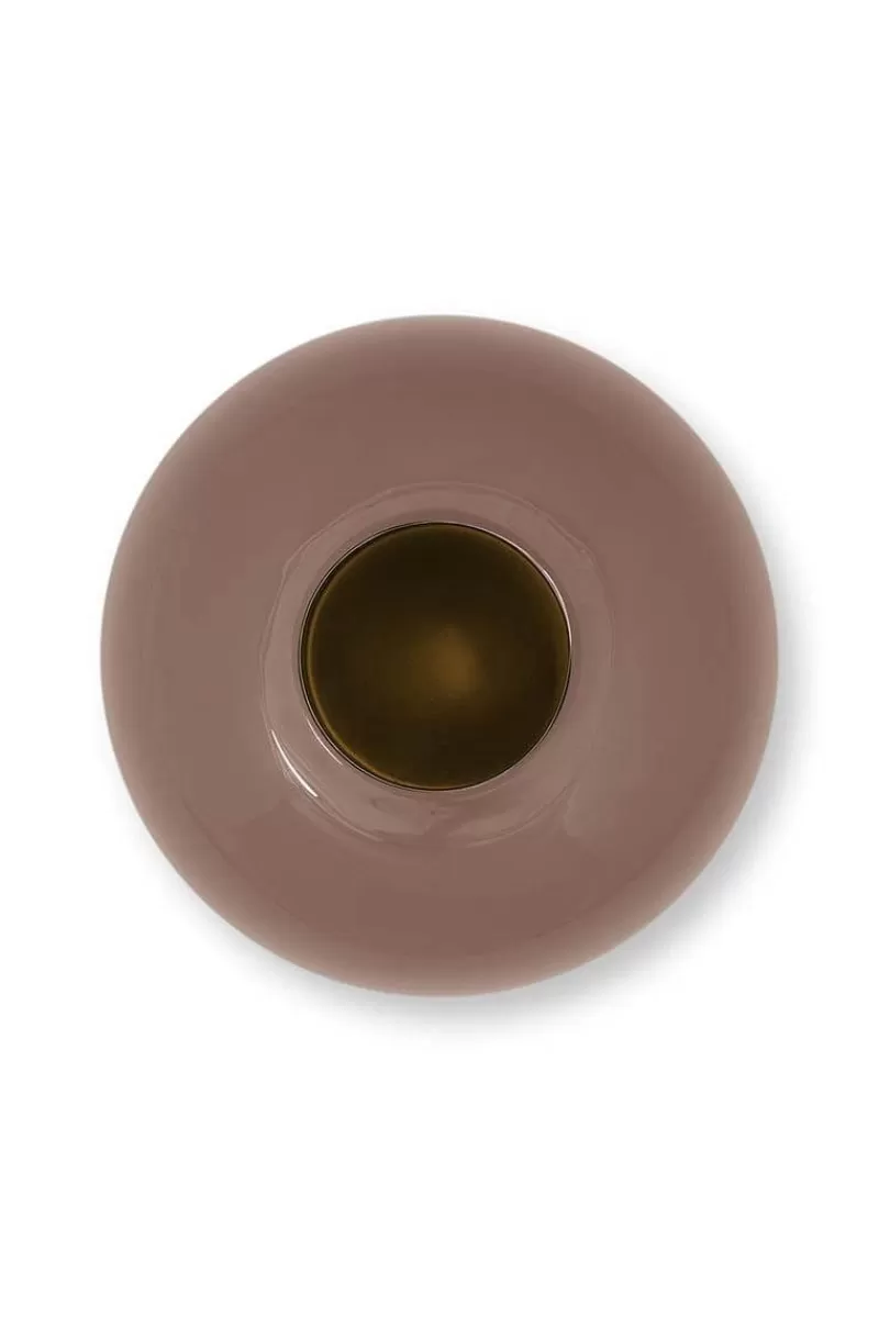 Pip Studio Vase En Metal En Coloris Marron Fonce 23 Cm Kaki Sale